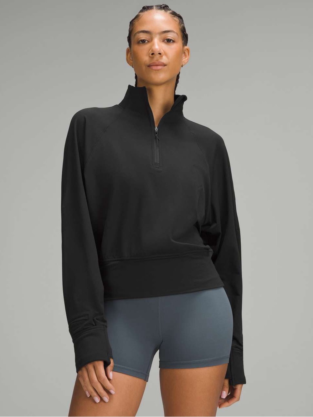 Lululemon It’s Rulu Fleece Half Zip Black Size 10